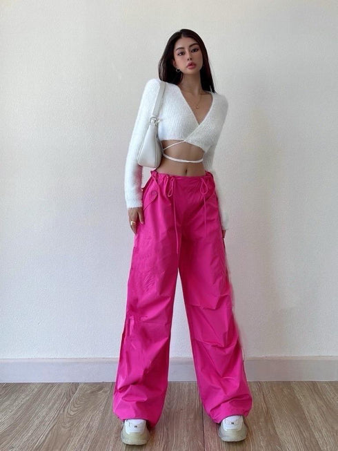HELLO FASHION Parachute Baggy Cargo Pants